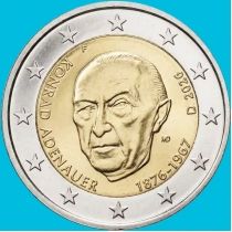 Германия 2 евро 2026 год. Конрад Аденауэр. D