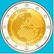 Монета Словения 2 евро 2018 год. Всемирный день пчёл