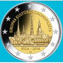 Латвия 2 евро 2014 год. Рига
