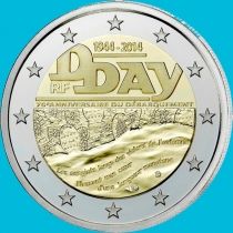 Франция 2 евро 2014 год. День Д. Высадка в Нормандии.