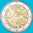 Монета Финляндия 2 евро 2015 год. Ян Сибелиус