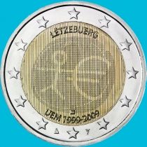 Люксембург 2 евро 2009 год. 10 лет евро