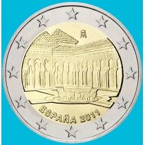 Испания 2 евро 2011 год. Альгамбра, Хенералифе и Альбасин в городе Гранада