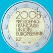 Монета Франция 2 евро 2008 год. Председательство Франции в Совете Европейского союза