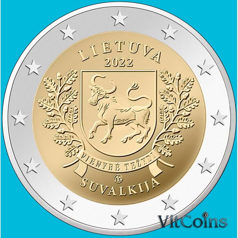 Монета Литва 2 евро 2022 год. Сувалкия