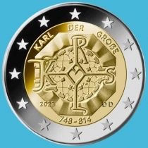 Германия 2 евро 2023 год. Карл Великий. D