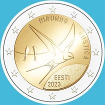 Эстония 2 евро 2023 год. Деревенская ласточка