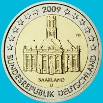 Германия 2 евро 2009 год. Саар. D