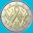 Монета Франция 2 евро 2014 год. Всемирный день борьбы со СПИДом