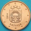 Монета Латвия 2 евроцента 2014 год.