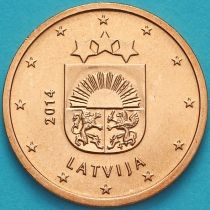 Латвия 2 евроцента 2014 год.