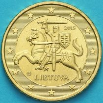 Литва 10 евроцентов 2015 год.