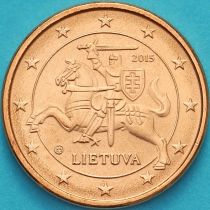 Литва 1 евроцент 2015 год.
