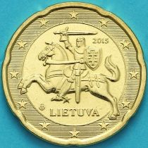 Литва 20 евроцентов 2015 год.