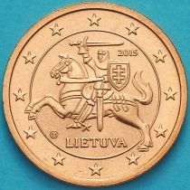 Литва 2 евроцента 2015 год.