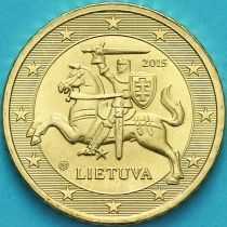 Литва 50 евроцентов 2015 год.