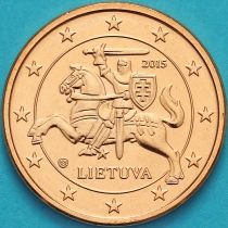 Литва 5 евроцентов 2015 год.