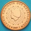 Монета Нидерланды 1 евроцент 2007 год. (тип 1)