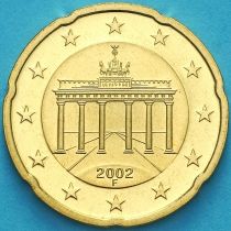Германия 20 евроцентов 2002 год. F. Пруф