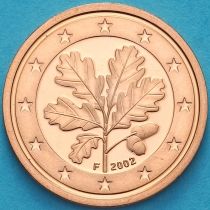 Германия 2 евроцента 2002 год. F. Пруф