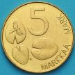 Монета Финляндия 5 марок 1992 год. Кольчатая нерпа.
