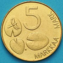 Финляндия 5 марок 1992 год. Кольчатая нерпа.
