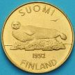 Монета Финляндия 5 марок 1992 год. Кольчатая нерпа.