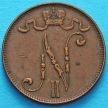 Монета Финляндии 5 пенни 1908 год.