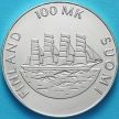 Монета Финляндия 100 марок 1991 год. Аланды. Серебро.