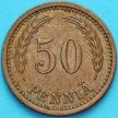 Монета Финляндии 50 пенни 1943 год. Медь