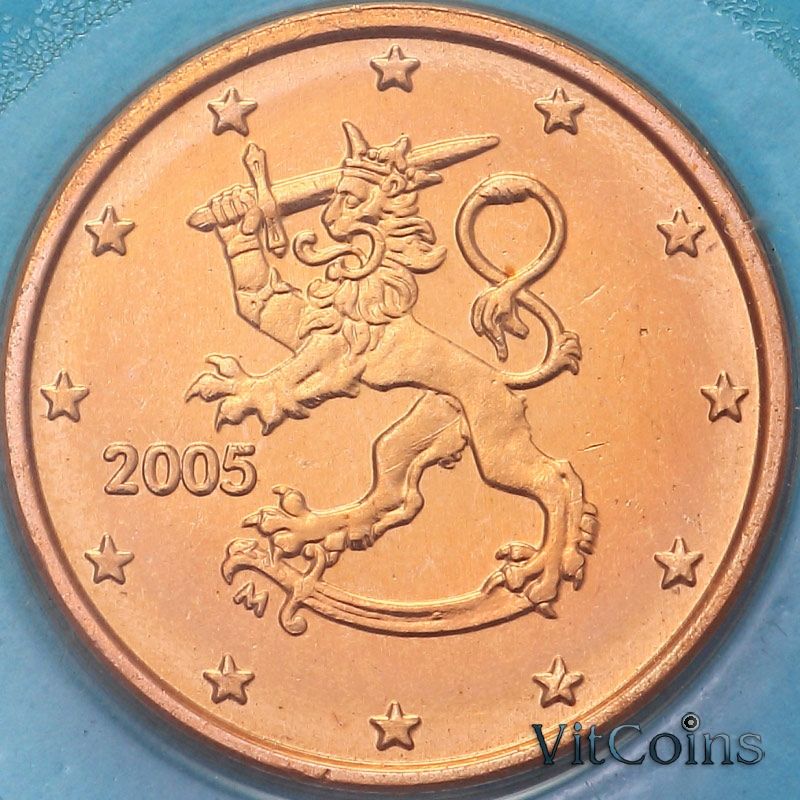 Монета Финляндия 1 евроцент 2005 год. BU Монета Финляндия 1 евроцент 2005 год. BU