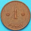 Монета Финляндия 1 пенни 1921 год.
