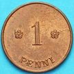 Монета Финляндия 1 пенни 1923 год.