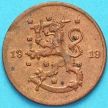 Монета Финляндия 1 пенни 1919 год.