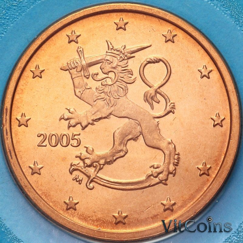 Монета Финляндия 5 евроцентов 2005 год. BU Монета Финляндия 5 евроцентов 2005 год. BU