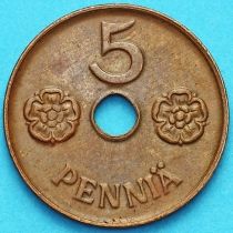 Финляндия 5 пенни 1942 год.