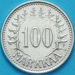 Монета Финляндия 100 марок 1956 год. Серебро.