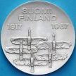 Монета Финляндия 10 марок 1967 год. 50 лет независимости. Серебро.