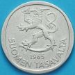 Монета Финляндия 1 марка 1965 год. Серебро.