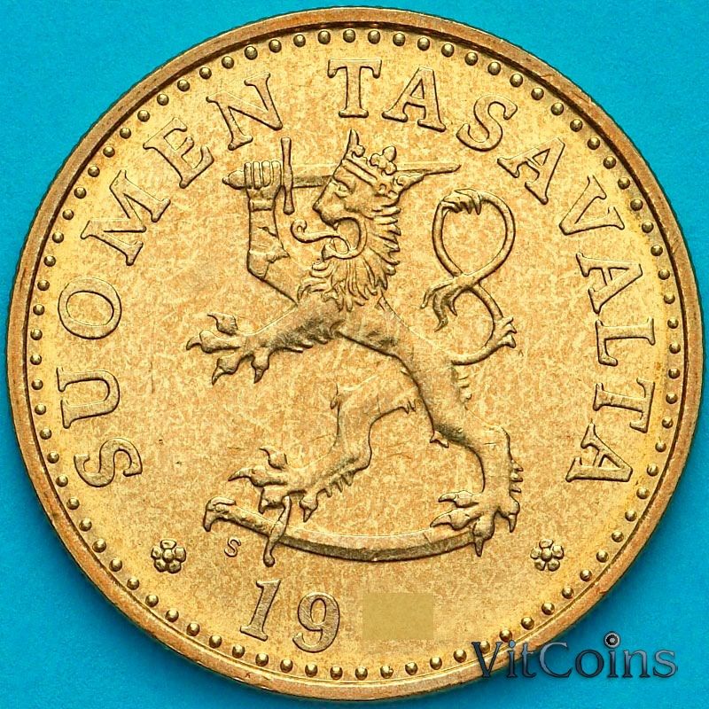 Монета Финляндия 10 пенни 1965 год.