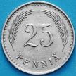 Монета Финляндия 25 пенни 1937 год.