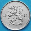 Монета Финляндия 25 пенни 1937 год.
