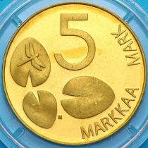 Финляндия 5 марок 2001 год. Proof