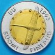 Монета Финляндия 10 марок 1995 год. Вступление Финляндии в Европейский союз