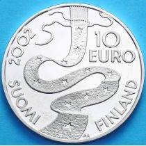 Финляндия 10 евро 2002 год. Элиас Лённрот. Серебро