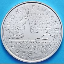Финляндия 10 евро 2008 год. Мика Валтари. Серебро
