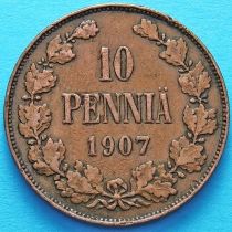 Финляндия 10 пенни 1907 год.