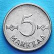 Монета Финляндии 5 марок 1954-57 год.