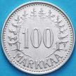 Монета Финляндия 100 марок 1958 год. Серебро.