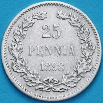Финляндия 25 пенни 1898 год. Серебро.